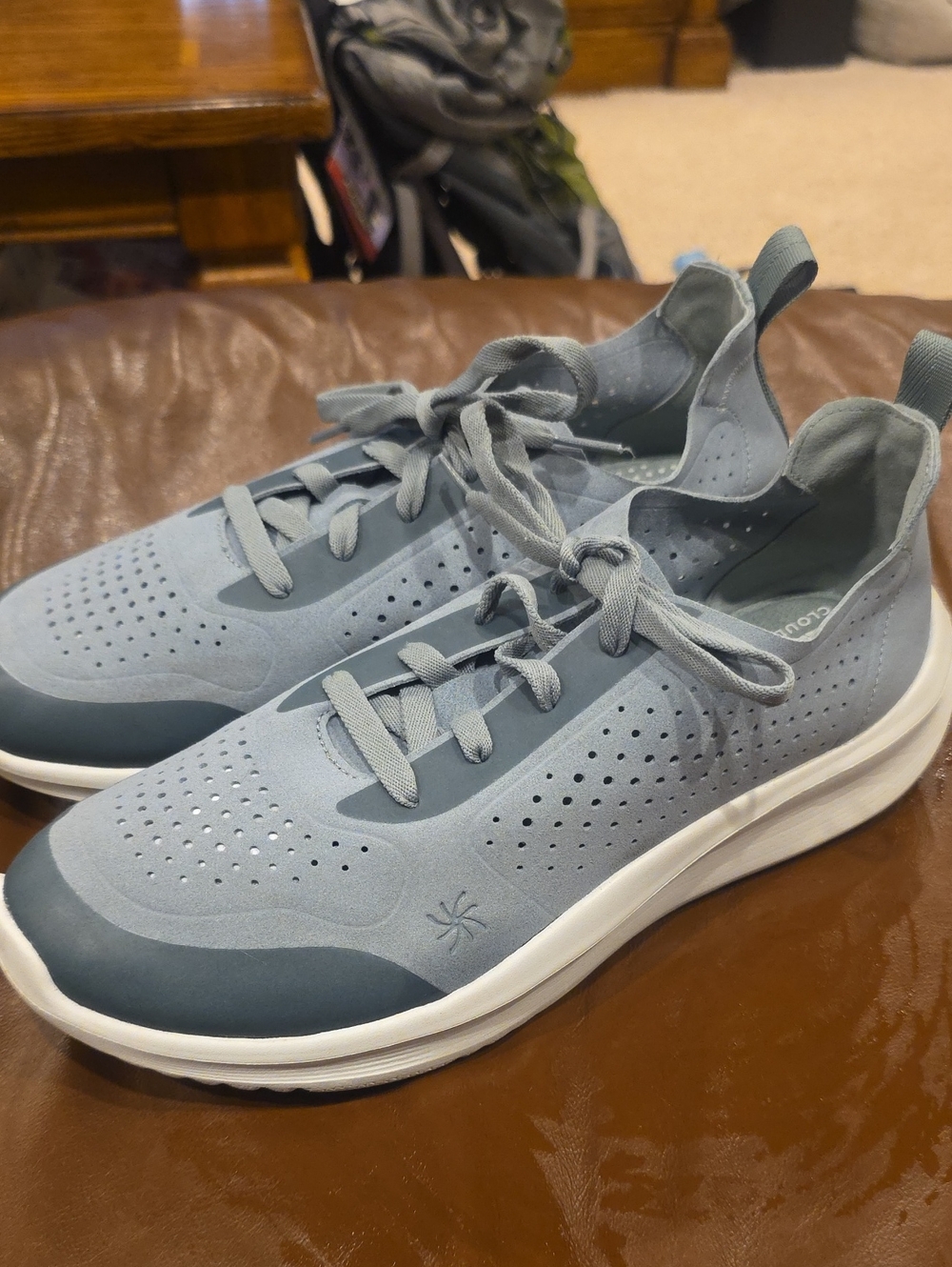 Clarks Cloudsteppers Womens Solevana Style Light Blue Shoes Sz 10